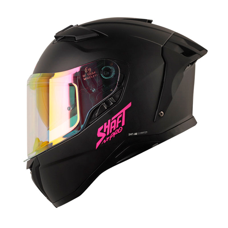CASCO SHAFT SH-606SP PRO SOLID MATE NEGRO FUCSIA VISOR REVO