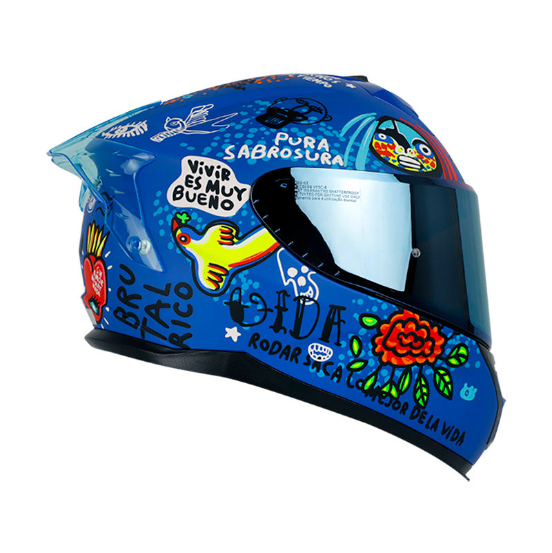 CASCO SHAFT SH-610DV PRO CANDELA AZUL CANDY VISOR IRIDIUM