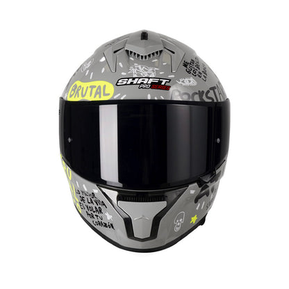 CASCO SHAFT SH-610DV PRO PURO POWER GRIS AMARILLO VISOR HUMO