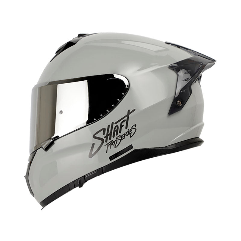 CASCO SHAFT SH-610DV PRO SOLID GRIS NEGRO VISOR PLATA