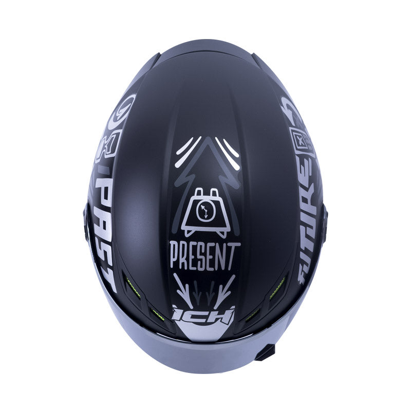 CASCO ICH ICH-501SP TIME TRAVEL NEGRO PLATA VISOR HUMO