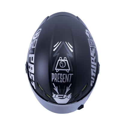 CASCO ICH ICH-501SP TIME TRAVEL NEGRO PLATA VISOR HUMO