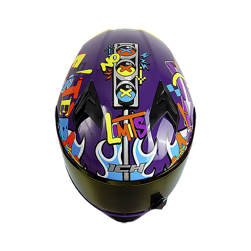 CASCO ICH-503SP NO RULES MORADO AZUL CANDY VISOR MORADO