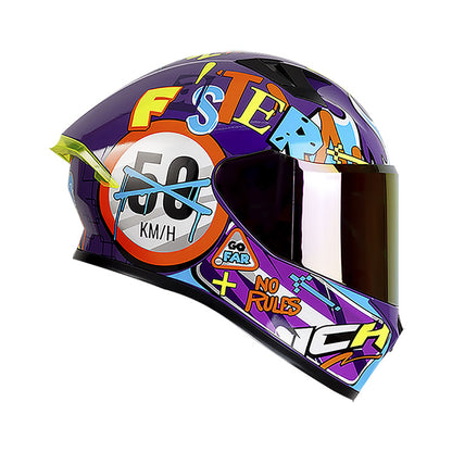 CASCO ICH-503SP NO RULES MORADO AZUL CANDY VISOR MORADO