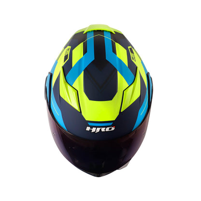 CASCO HRO HRO-3400DV LOU MATE AZUL OSCURO AMARILLO NEON
