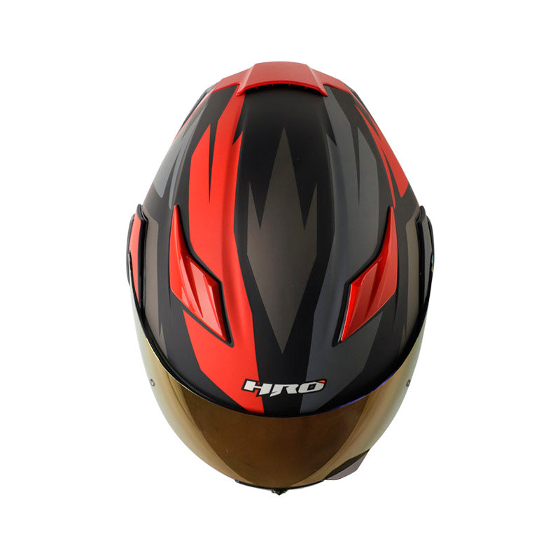 CASCO HRO HRO-3400DV BREAKS NEGRO ROJO VISOR IRIDIUM