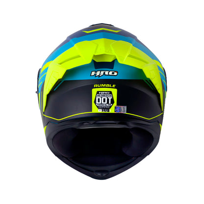 CASCO HRO HRO-3480DV EVO RUMBLE MATE AZUL AMARILLO NEON
