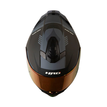 CASCO HRO HRO-506SP STEAM MATE GRIS GRIS VISOR IRIDIUM ROJO