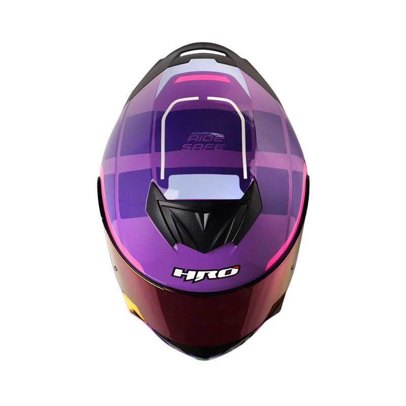 CASCO HRO HRO-511 NET MORADO FUCSIA VISOR IRIDIUM MORADO