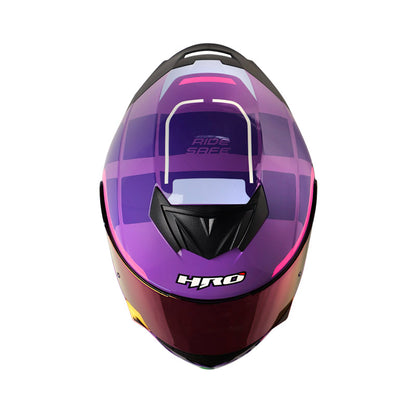CASCO HRO HRO-511 NET MORADO FUCSIA VISOR IRIDIUM MORADO