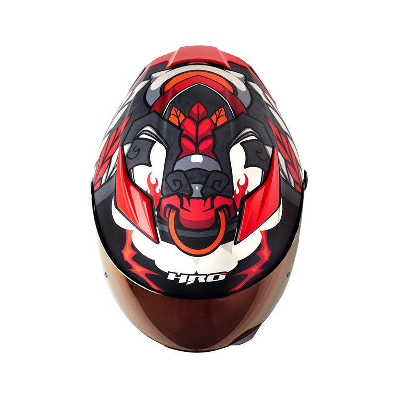 CASCO HRO HRO-514DV HAWARDIAN MATE GRIS OSCURO ROJO IRIDIUM
