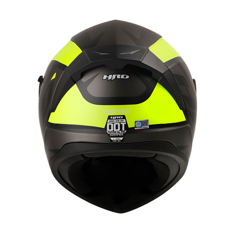CASCO HRO HRO-518DV ASPER MATE NEGRO AMARILLO NEON