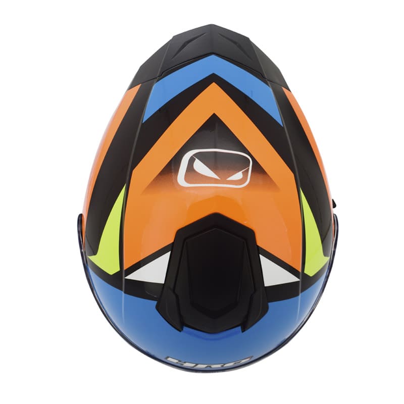 CASCO HRO HRO-518DV ROSTOV NEGRO NARANJA NEON