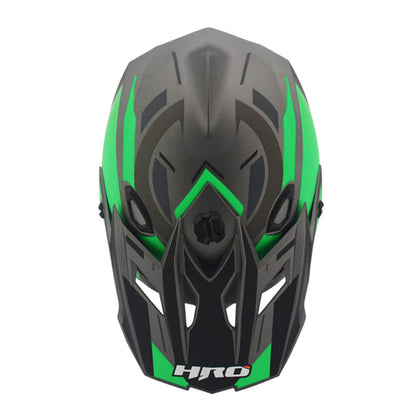 CASCO HRO HRO-MX03 REVER MATE NEGRO VERDE NEON