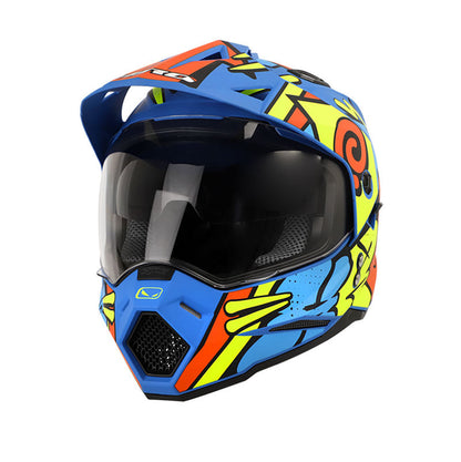 CASCO HRO-MX330DV T-UP MATE AZUL AMARILLO NEON