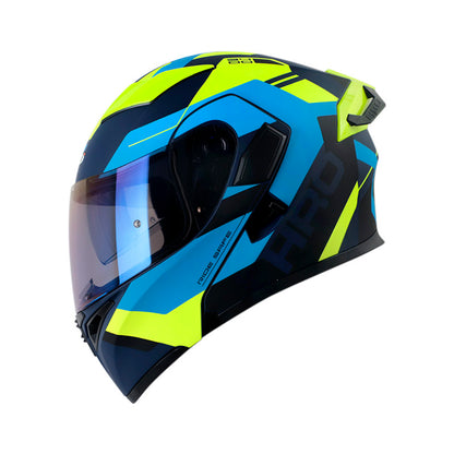 CASCO HRO HRO-3400DV LOU MATE AZUL OSCURO AMARILLO NEON