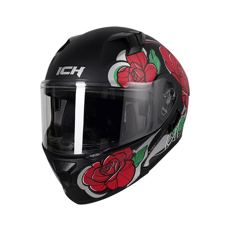 CASCO ICH ICH-3120DV FLOWRISH MATE NEGRO ROJO