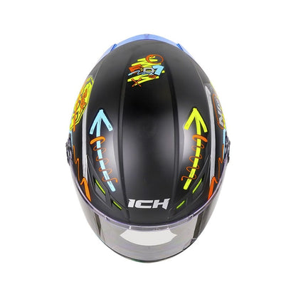CASCO ICH ICH-501SP BRAAP MATE NEGRO AMARILLO NEON