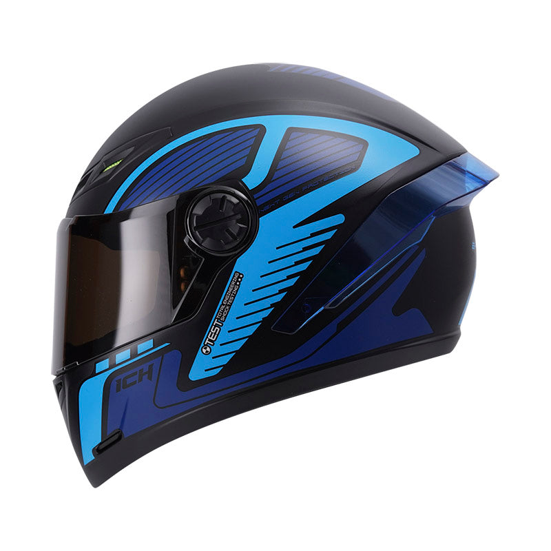 CASCO ICH-501SP EXTRACTOR MATE NEGRO AZUL VISOR HUMO