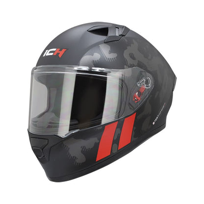 CASCO ICH ICH-503SP COMMANDO MATE NEGRO ROJO