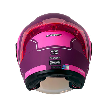 CASCO SHAFT SH-226SP FINE LINE MORADO OSCURO VISOR IRIDIUM
