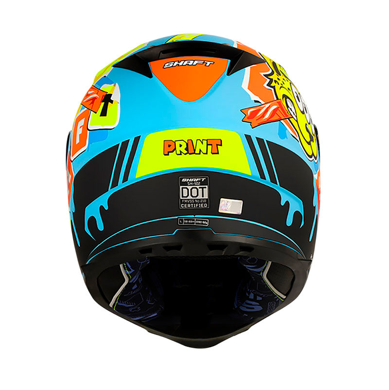 CASCO SHAFT SH-502 PRINT MATE AZUL AMARILLO VISOR IRIDIUM
