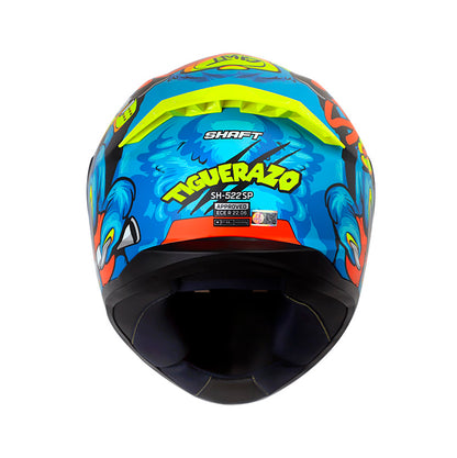 CASCO SHAFT SH-522SP TIGUERAZO MATE AZUL AMARILLO IRIDIUM