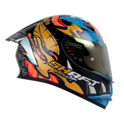 CASCO SHAFT SH-526SP TIKI NEGRO DORADO VISOR IRIDIUM