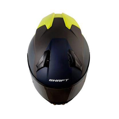 CASCO SHAFT SH-560 EVO BLOCK MATE GRIS OSCURO AMARILLO NEON