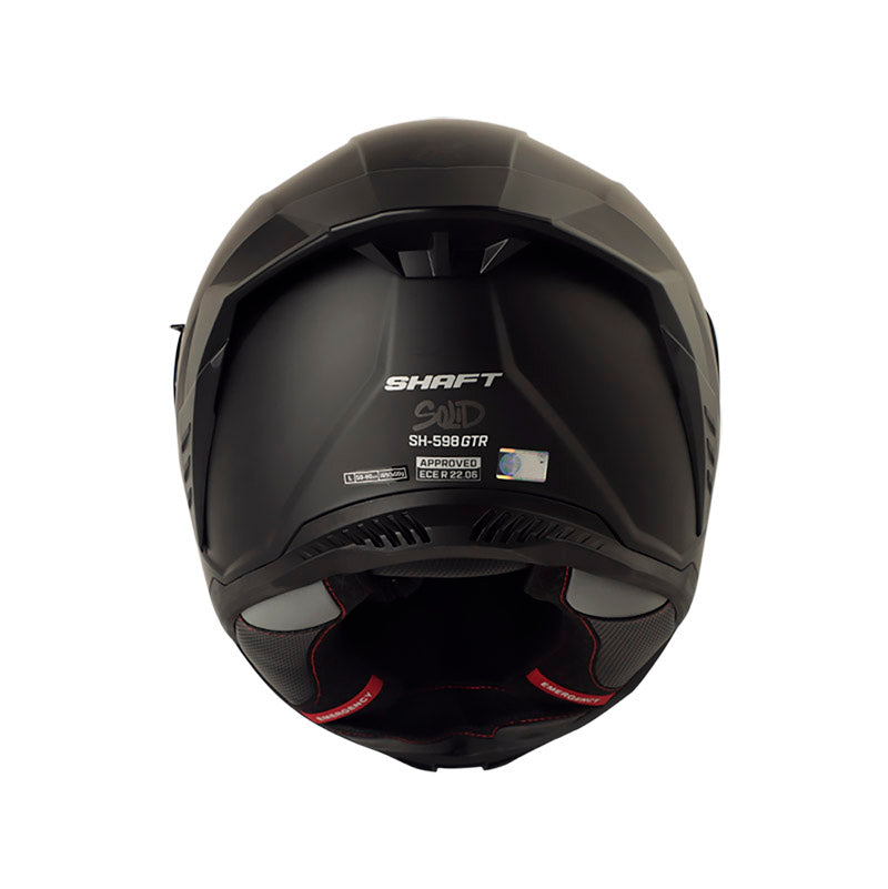 CASCO SHAFT SH-598GTR SOLID MATE NEGRO PLATA VISOR IRIDIUM
