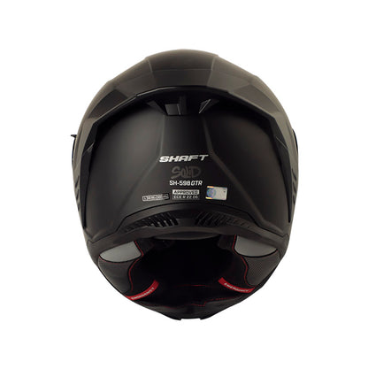 CASCO SHAFT SH-598GTR SOLID MATE NEGRO PLATA VISOR IRIDIUM