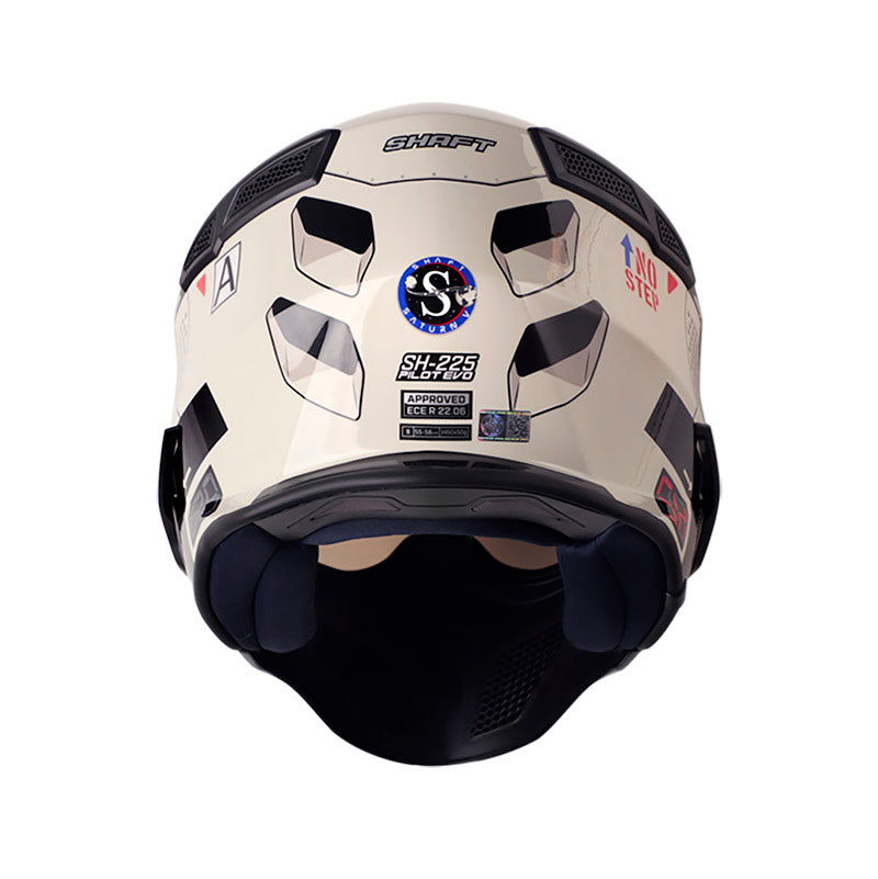 CASCO SHAFT SH-225 PILOT SATURN V GRIS CLARO ROJO IRIDIUM