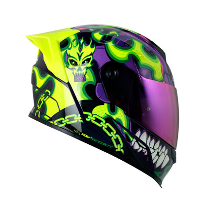 CASCO SHAFT SH-502SP FIRE BOY MORADO AMARILLO NEON IRIDIUM