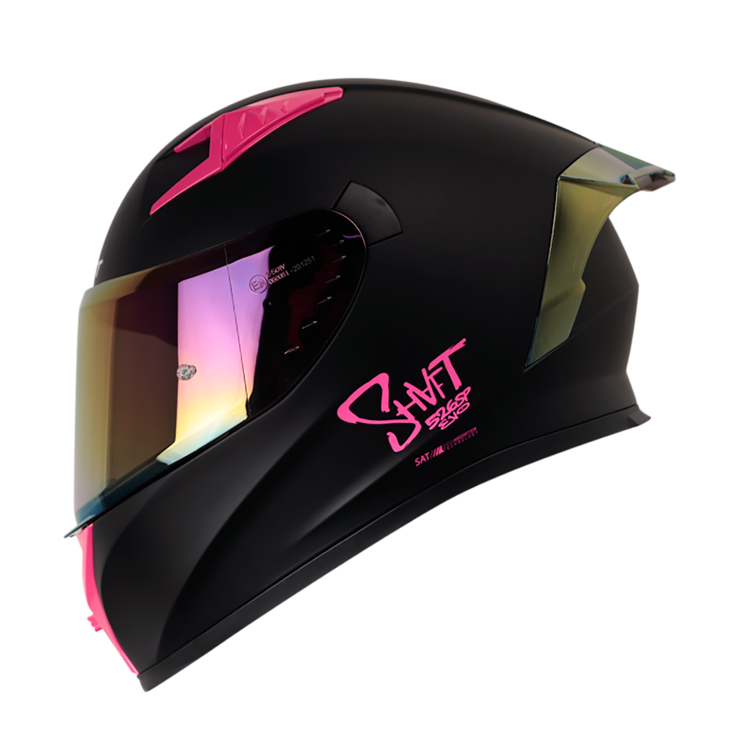 CASCO SHAFT SH-526SP SOLID MATE NEGRO FUCSIA VISOR FUCSIA