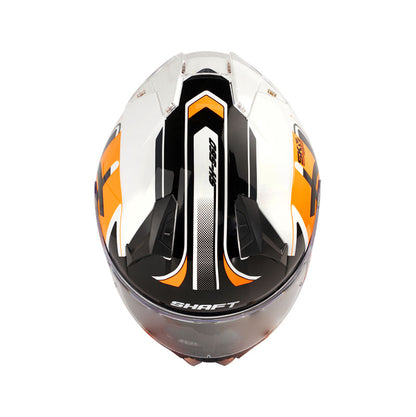 CASCO SHAFT SH-560 DRAME BRILLANTE BLANCO NARANJA NEON