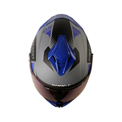 CASCO SHAFT SH-598GTR JBOND MATE GRIS AZUL VISOR IRIDIUM