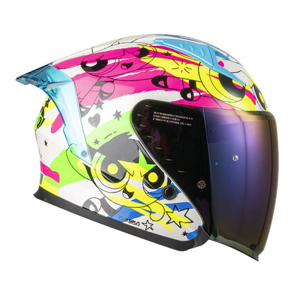 CASCO SHAFT SH-226SP POWERFULL BLANCO VISOR IRIDIUM AZUL