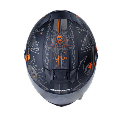 CASCO SHAFT SH-502 BLACKWORK MATE NEGRO NARANJA NEON