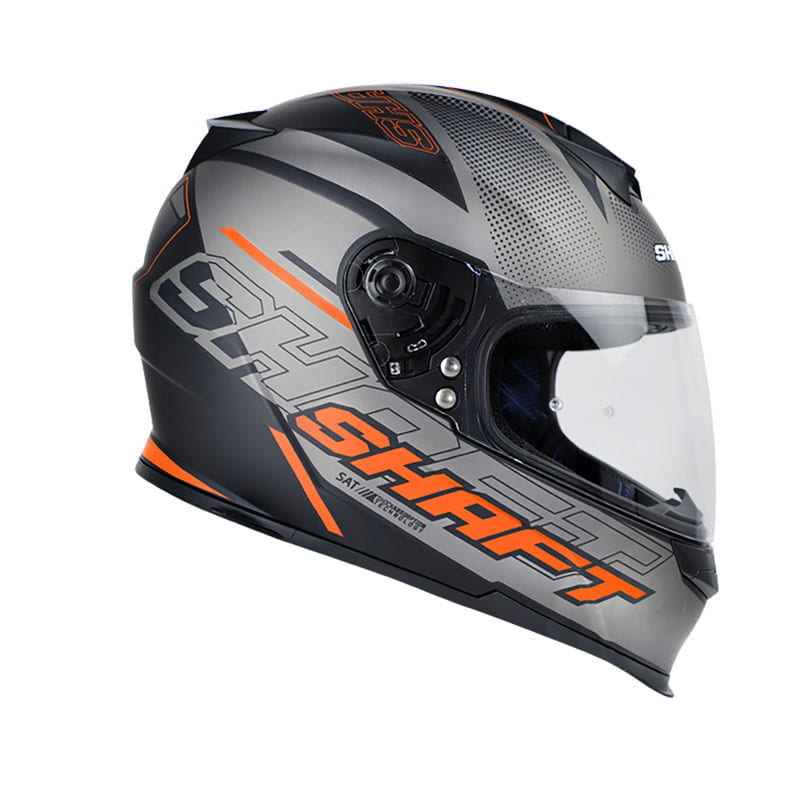 CASCO SHAFT SH-502 OLAF MATE NEGRO NARANJA NEON
