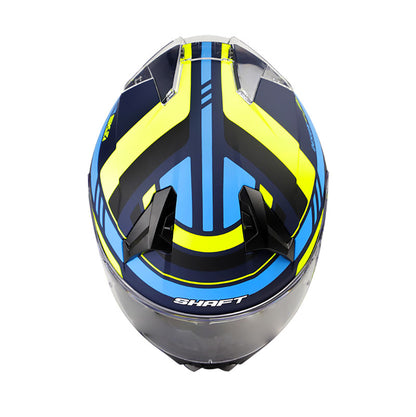 CASCO SHAFT SH-560 BRIGHT MATE AZUL NAVY AMARILLO NEON