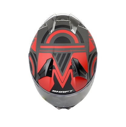 CASCO SHAFT SH-560 DUELO MATE NEGRO ROJO