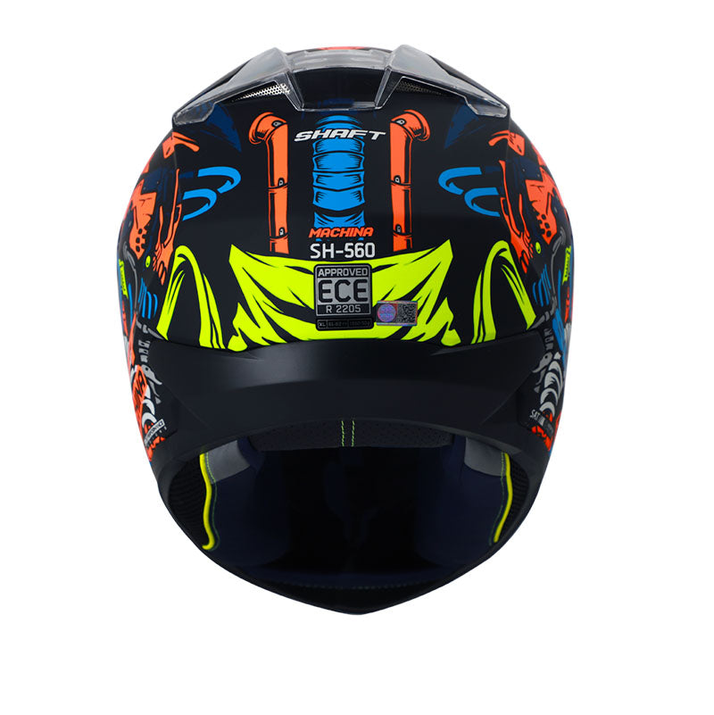 CASCO SHAFT SH-560 MACHINA MATE NEGRO NARANJA NEON