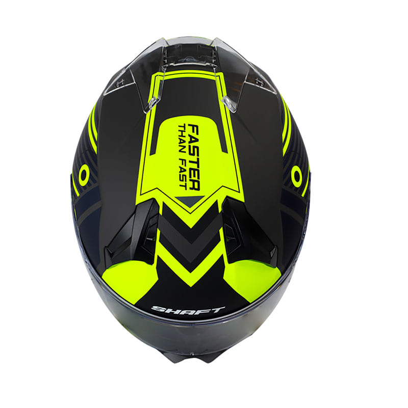 CASCO SHAFT SH-560 VIZTRO MATE NEGRO AMARILLO NEON