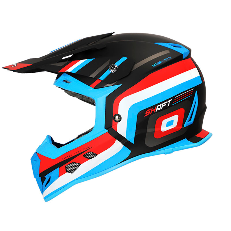 CASCO SHAFT SH-MX33 RAPTOR DEX MATE NEGRO ROJO AZUL