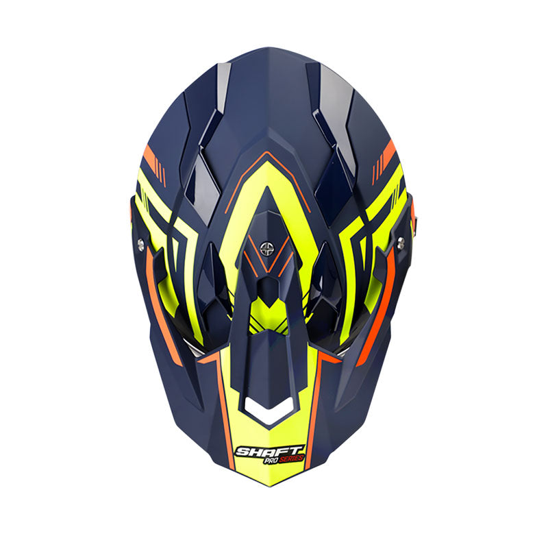 CASCO SHAFT SH-MX370DV PRO THEME AZUL NAVY AMARILLO NEON