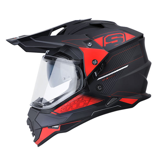 CASCO SHAFT SH-MX370DV PRO ESENCIAL MATE NEGRO ROJO