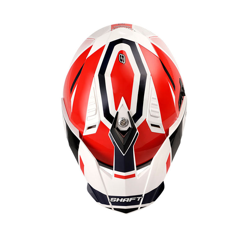 CASCO SHAFT SH-MX380DV REBEL BLANCO ROJO