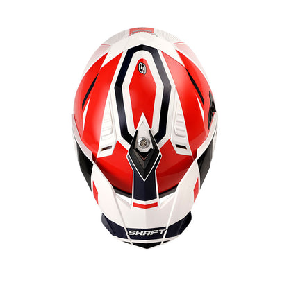 CASCO SHAFT SH-MX380DV REBEL BLANCO ROJO