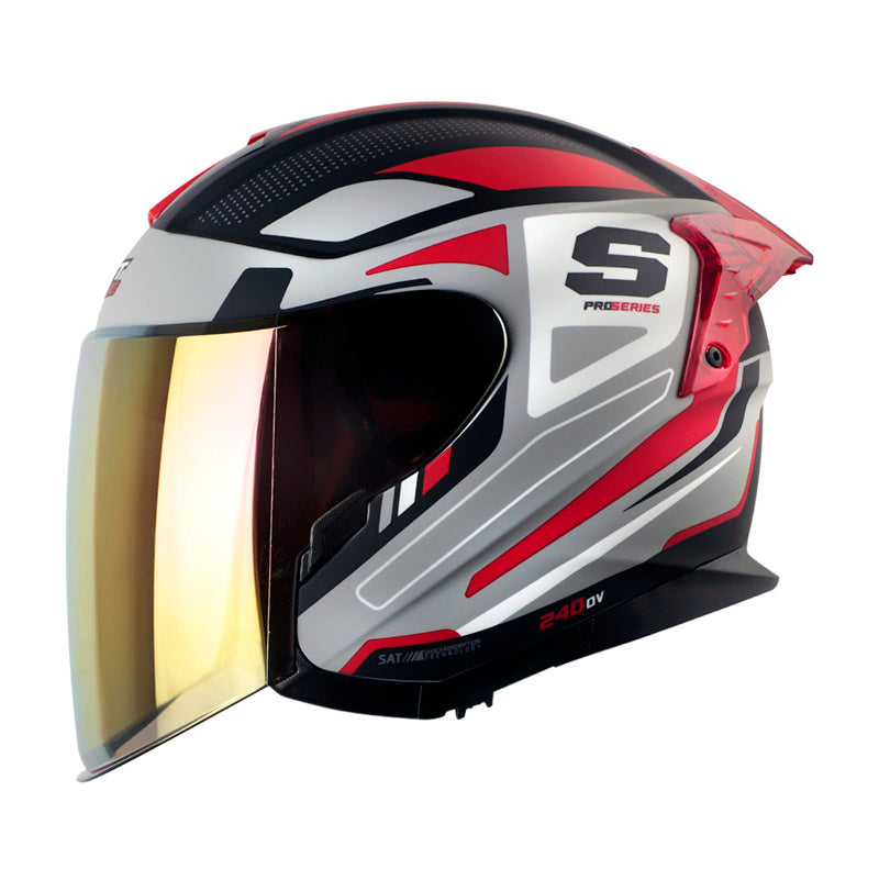 CASCO SHAFT SH-240DV PRO TRANSVERSE MATE GRIS ROJO