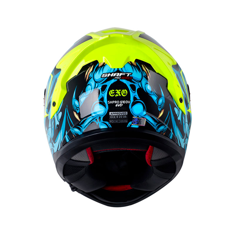 CASCO SHAFT SH-610DV PRO EXO AZUL AMARILLO NEON IRIDIUM